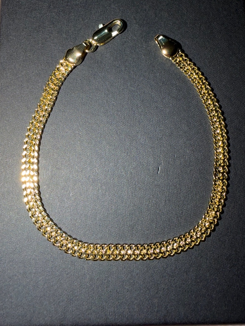Gold Double-Chain Mesh Bracelet - Women Jewelry